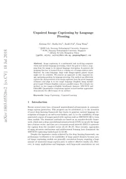 Unpaired Image Captioning by Language Pivoting