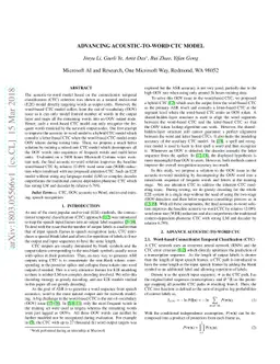 Advancing Acoustic-to-Word CTC Model