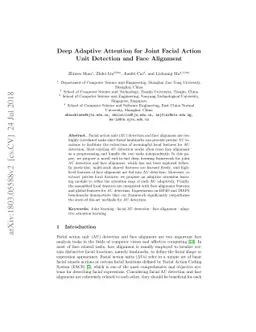 Deep Adaptive Attention for Joint Facial Action Unit Detection and Face
  Alignment