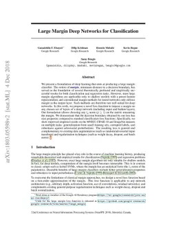 Large Margin Deep Networks for Classification