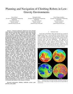 Planning and Navigation of Climbing Robots in Low-Gravity Environments