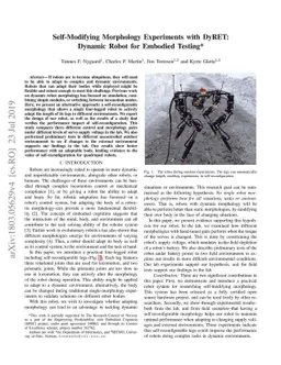 Self-Modifying Morphology Experiments with DyRET: Dynamic Robot for
  Embodied Testing