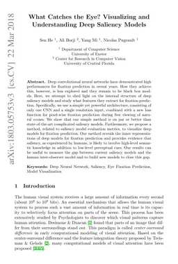 What Catches the Eye? Visualizing and Understanding Deep Saliency Models