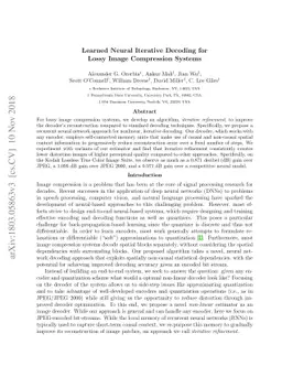 Learned Neural Iterative Decoding for Lossy Image Compression Systems