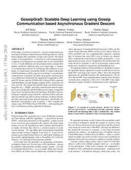 GossipGraD: Scalable Deep Learning using Gossip Communication based
  Asynchronous Gradient Descent