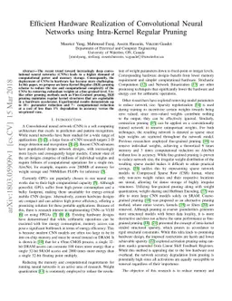 Efficient Hardware Realization of Convolutional Neural Networks using
  Intra-Kernel Regular Pruning
