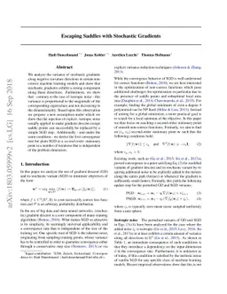 Escaping Saddles with Stochastic Gradients