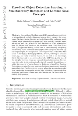 Zero-Shot Object Detection: Learning to Simultaneously Recognize and
  Localize Novel Concepts