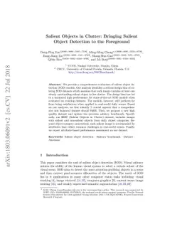 Salient Objects in Clutter: Bringing Salient Object Detection to the
  Foreground