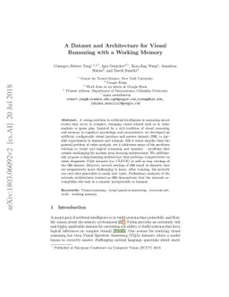 A Dataset and Architecture for Visual Reasoning with a Working Memory