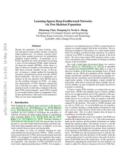 Learning Sparse Deep Feedforward Networks via Tree Skeleton Expansion