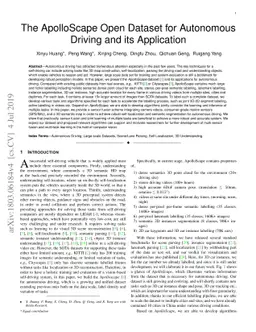 The ApolloScape Open Dataset for Autonomous Driving and its Application