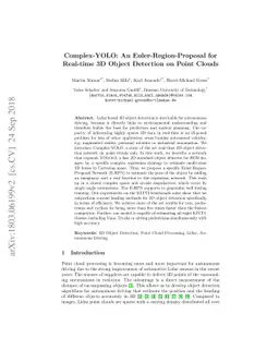 Complex-YOLO: Real-time 3D Object Detection on Point Clouds