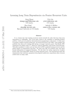 Learning Long Term Dependencies via Fourier Recurrent Units