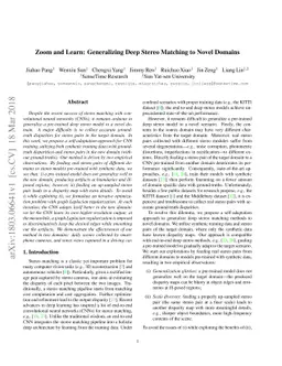 Zoom and Learn: Generalizing Deep Stereo Matching to Novel Domains