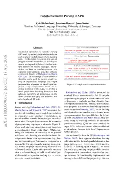 Polyglot Semantic Parsing in APIs