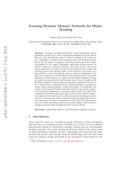 Learning Dynamic Memory Networks for Object Tracking