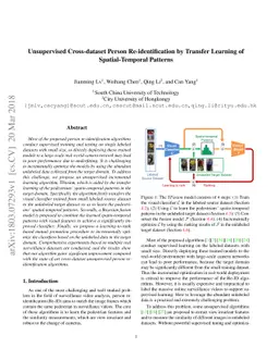 Unsupervised Cross-dataset Person Re-identification by Transfer Learning
  of Spatial-Temporal Patterns