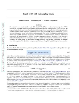 Frank-Wolfe with Subsampling Oracle