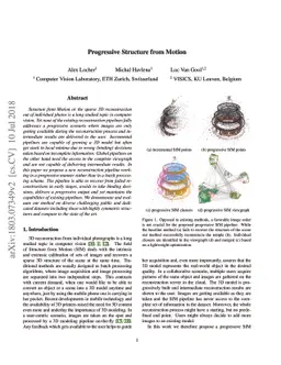 Progressive Structure from Motion