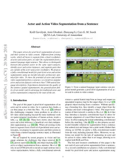 Actor and Action Video Segmentation from a Sentence