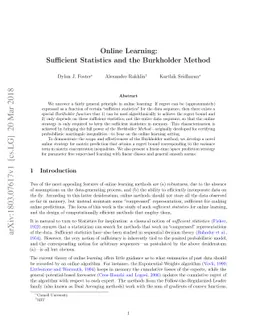 Online Learning: Sufficient Statistics and the Burkholder Method