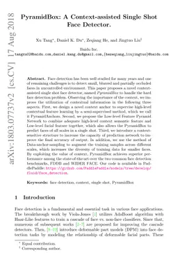 PyramidBox: A Context-assisted Single Shot Face Detector