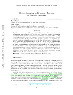 Efficient Sampling and Structure Learning of Bayesian Networks