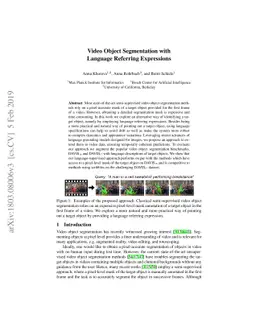 Video Object Segmentation with Language Referring Expressions