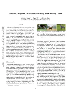 Zero-shot Recognition via Semantic Embeddings and Knowledge Graphs