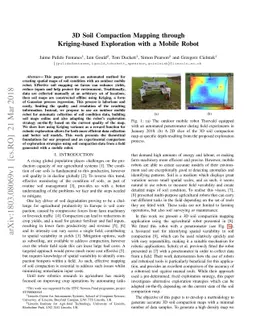 3D Soil Compaction Mapping through Kriging-based Exploration with a
  Mobile Robot