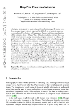 Deep Pose Consensus Networks