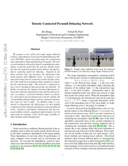 Densely Connected Pyramid Dehazing Network