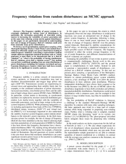 Frequency violations from random disturbances: an MCMC approach