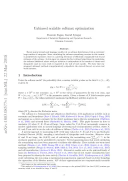Unbiased scalable softmax optimization