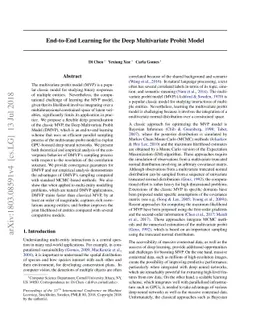 End-to-End Learning for the Deep Multivariate Probit Model