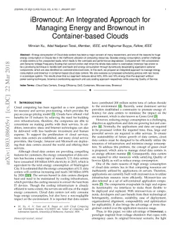 iBrownout: An Integrated Approach for Managing Energy and Brownout in
  Container-based Clouds