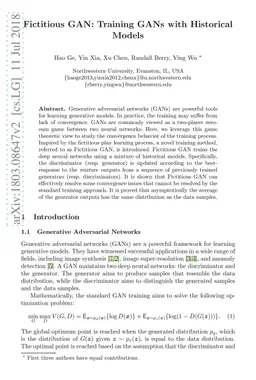 Fictitious GAN: Training GANs with Historical Models