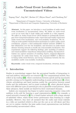 Audio-Visual Event Localization in Unconstrained Videos