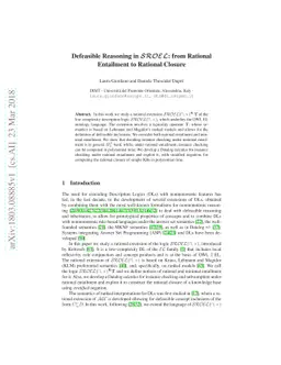 Defeasible Reasoning in SROEL: from Rational Entailment to Rational
  Closure