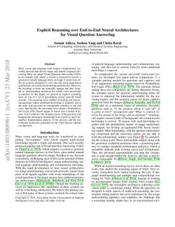 Explicit Reasoning over End-to-End Neural Architectures for Visual
  Question Answering