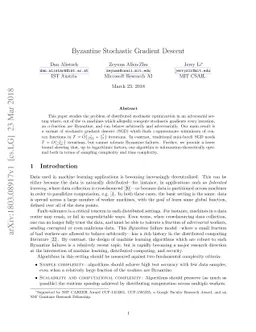 Byzantine Stochastic Gradient Descent