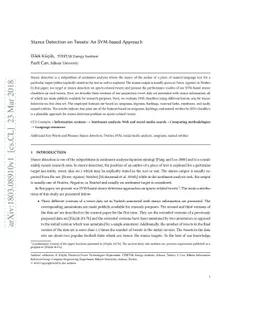 Stance Detection on Tweets: An SVM-based Approach