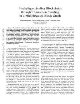 Blockclique: scaling blockchains through transaction sharding in a
  multithreaded block graph