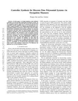 Controller Synthesis for Discrete-Time Polynomial Systems via Occupation
  Measures
