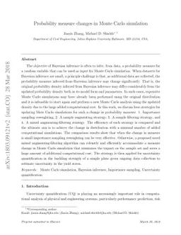 Probability measure changes in Monte Carlo simulation