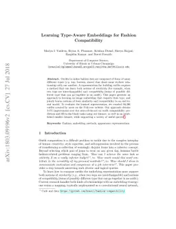 Learning Type-Aware Embeddings for Fashion Compatibility