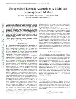 Unsupervised Domain Adaptation: A Multi-task Learning-based Method