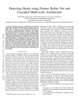 Detecting Heads using Feature Refine Net and Cascaded Multi-Scale
  Architecture