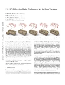 P2P-NET: Bidirectional Point Displacement Net for Shape Transform